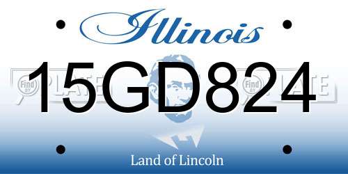 15GD824 Illinois License Plate