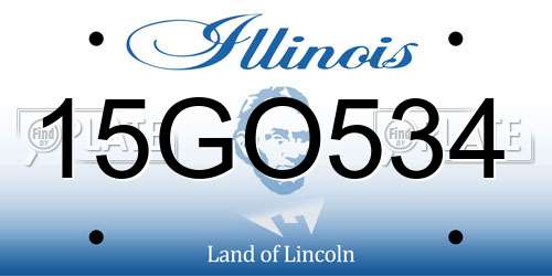 15GO534 Illinois License Plate