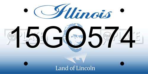 15GO574 Illinois License Plate
