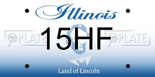 15HF Illinois License Plate