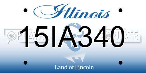 15IA340 Illinois License Plate
