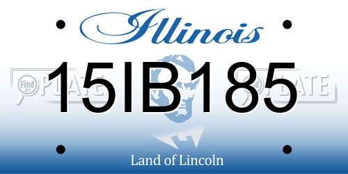 15IB185 Illinois License Plate