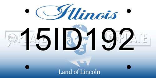 15ID192 Illinois License Plate