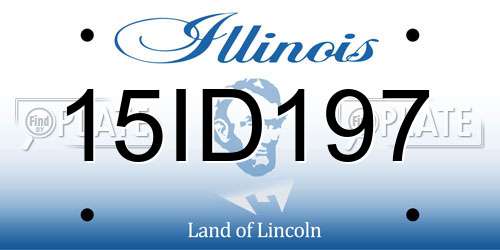 15ID197 Illinois License Plate