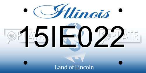 15IE022 Illinois License Plate