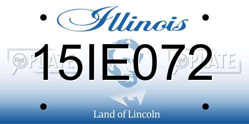 15IE072 Illinois License Plate