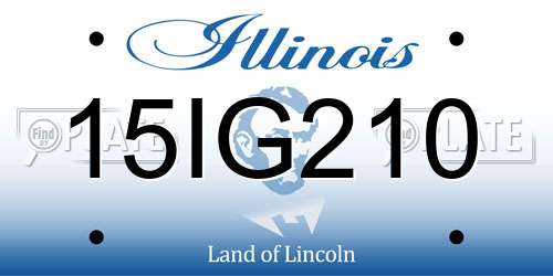 15IG210 Illinois License Plate