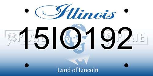 15IO192 Illinois License Plate