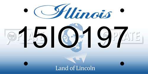 15IO197 Illinois License Plate