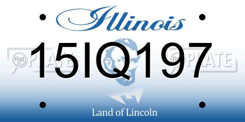 15IQ197 Illinois License Plate