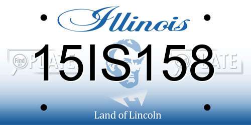 15IS158 Illinois License Plate