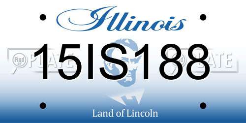 15IS188 Illinois License Plate