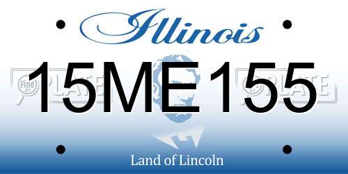 15ME155 Illinois License Plate