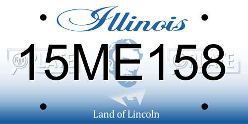 15ME158 Illinois License Plate