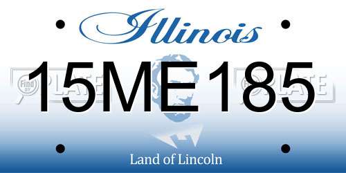 15ME185 Illinois License Plate