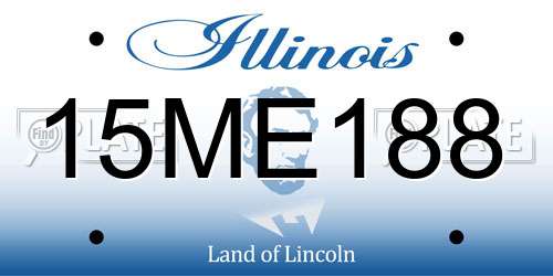 15ME188 Illinois License Plate