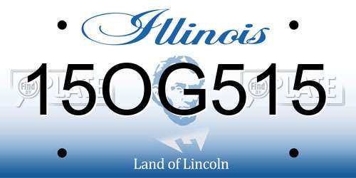 15OG515 Illinois License Plate