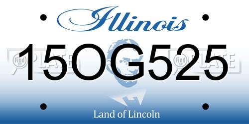 15OG525 Illinois License Plate