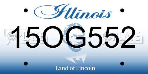 15OG552 Illinois License Plate