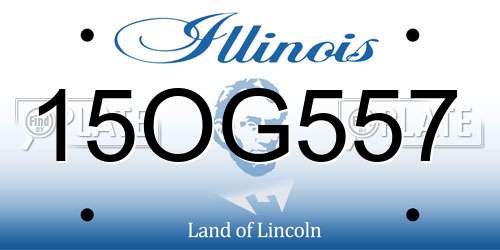 15OG557 Illinois License Plate