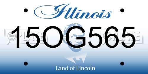 15OG565 Illinois License Plate