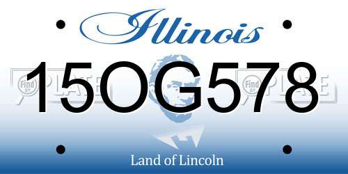 15OG578 Illinois License Plate