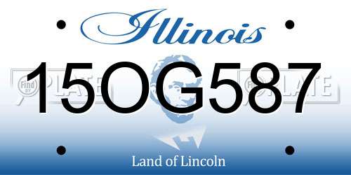 15OG587 Illinois License Plate