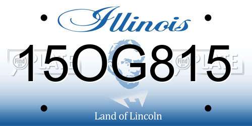 15OG815 Illinois License Plate