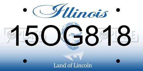 15OG818 Illinois License Plate