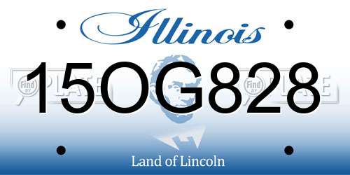 15OG828 Illinois License Plate