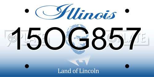 15OG857 Illinois License Plate