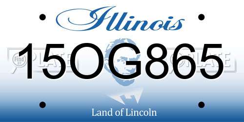 15OG865 Illinois License Plate