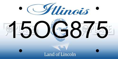 15OG875 Illinois License Plate