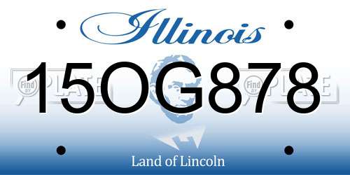 15OG878 Illinois License Plate
