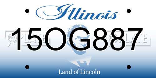 15OG887 Illinois License Plate
