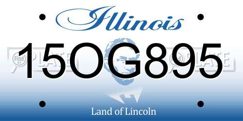 15OG895 Illinois License Plate