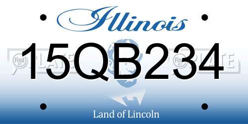 15QB234 Illinois License Plate