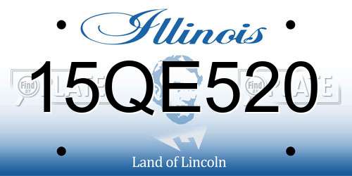 15QE520 Illinois License Plate