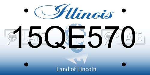 15QE570 Illinois License Plate