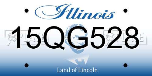 15QG528 Illinois License Plate
