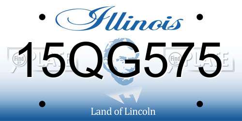 15QG575 Illinois License Plate