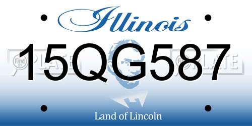 15QG587 Illinois License Plate