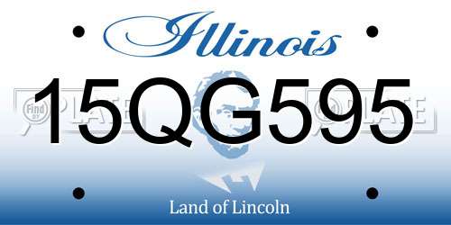 15QG595 Illinois License Plate