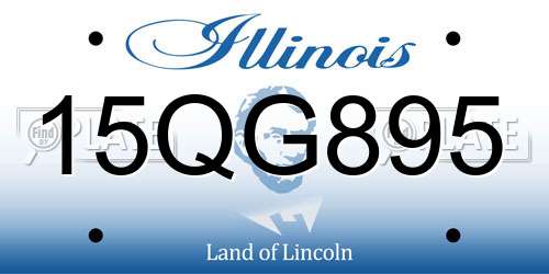 15QG895 Illinois License Plate