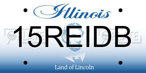 15REIDB Illinois License Plate