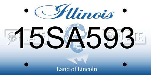 15SA593 Illinois License Plate