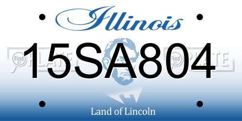 15SA804 Illinois License Plate