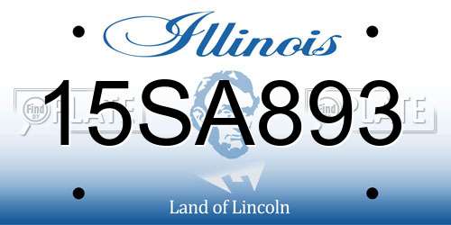 15SA893 Illinois License Plate