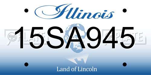 15SA945 Illinois License Plate