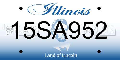 15SA952 Illinois License Plate